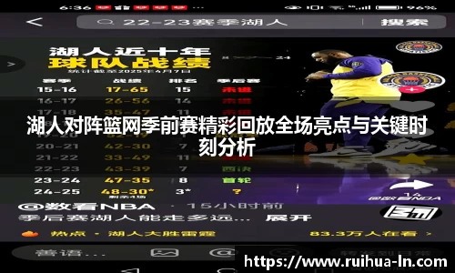 湖人对阵篮网季前赛精彩回放全场亮点与关键时刻分析